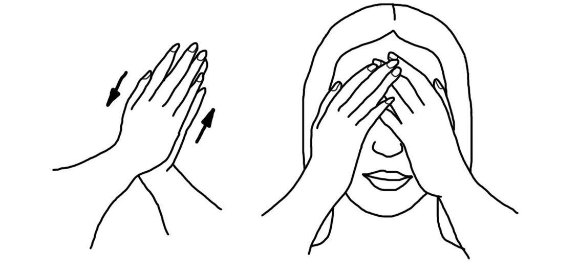 Palming - Een populaire oefening om de oogspieren te ontspannen