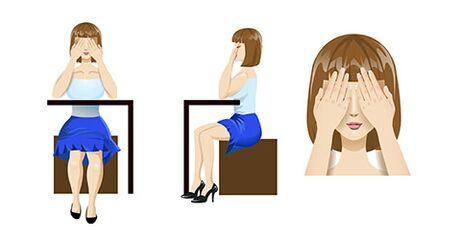 Palming is een geweldige oefening om de ogen te ontspannen.